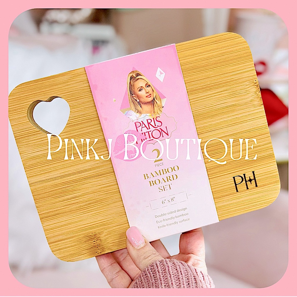 💗2pc {Paris Hilton} Kitchen Mini Bamboo {Cutting Boards} Pink Home Collection!